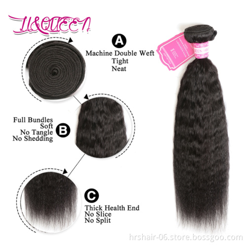 Wholesale virgin hair vendors, Brazilian hair in mozambique, kinky straight human hair bundle with closure